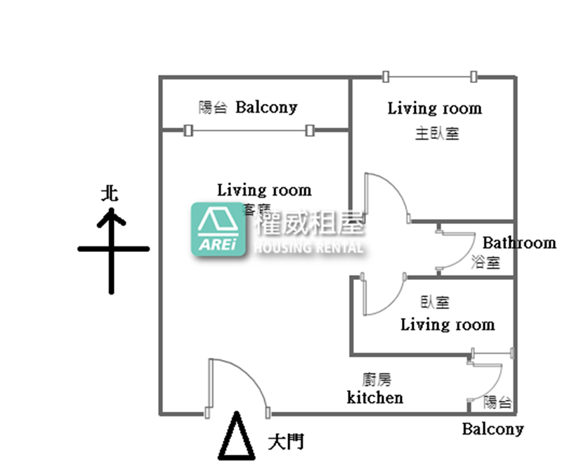美術館羅丹寧靜高裝潢大陽台正兩房
