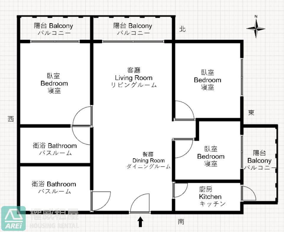 文山特區四季真觀高樓層明亮採光空屋三大房+大平車