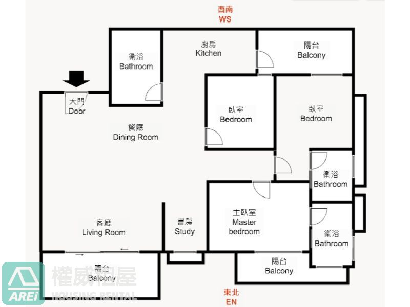 生態園區MRT雅致大器雲品苑3房+平車