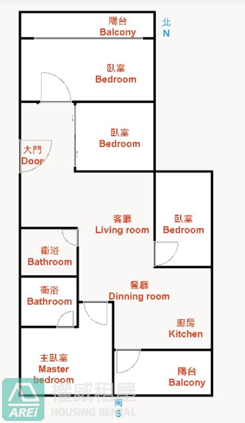 文化中心/光華商區便捷4房健身公寓