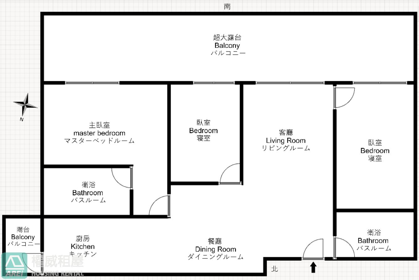 大立商圈中央公園MRT福懋真美極品空屋超大露台三房平車