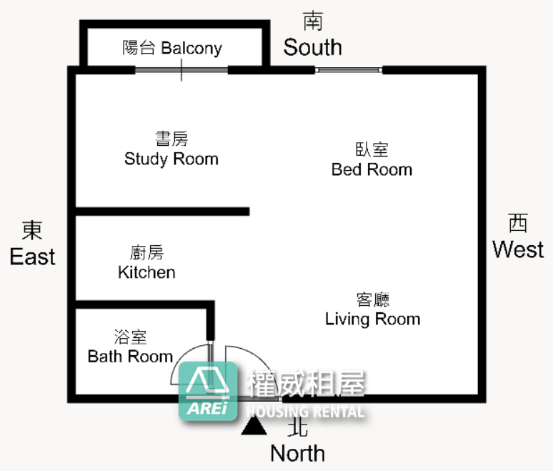 R14 巨蛋博愛香榭1+1房高樓明亮景觀家具全