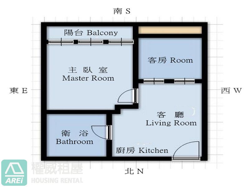 R14漢神巨蛋F1景觀鄉村風兩房平車
