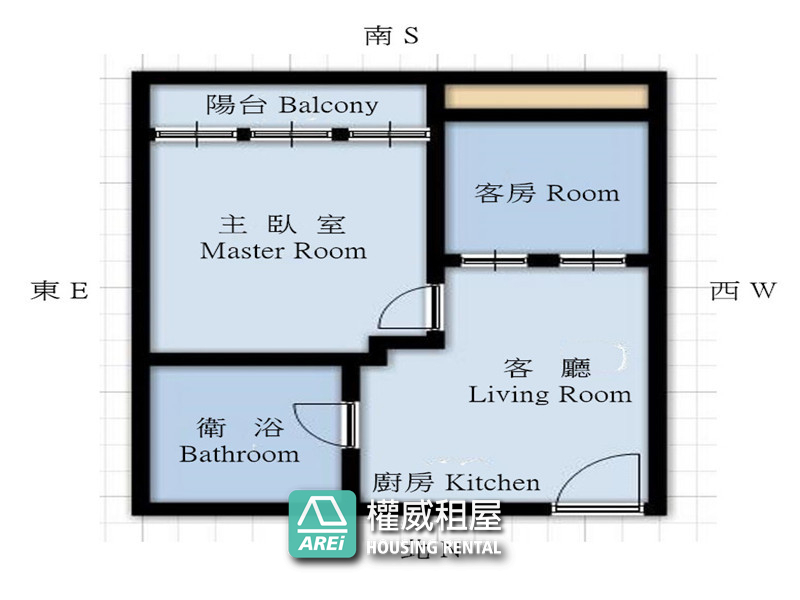 R14漢神巨蛋F1景觀鄉村風兩房平車