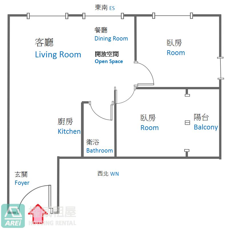 高雄車站MRT站前搶手明亮景觀2+1房