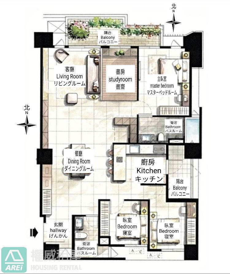 文化中心信義國小O6鳳凰中正樹海綠景三房+車位