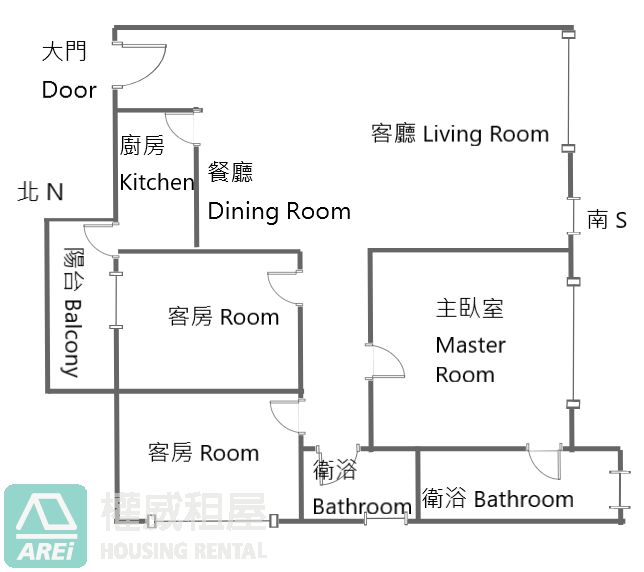🏙️美術館美術皇居・北歐風3房平車泳池