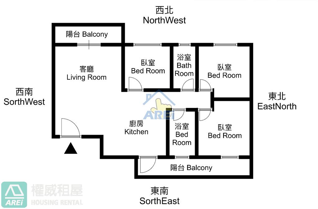小港漢民捷座溫馨3房平車可寵可租補