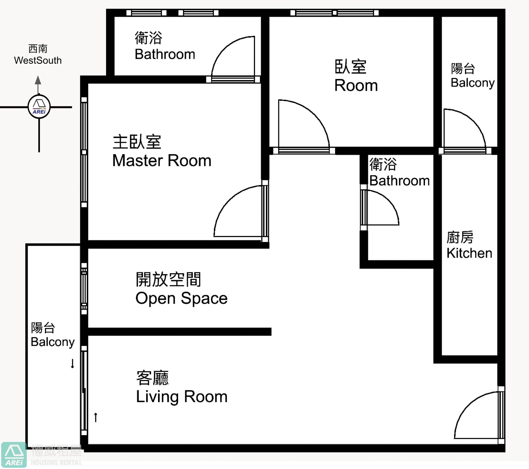 楠梓大學城-哈佛全新2+1房平車