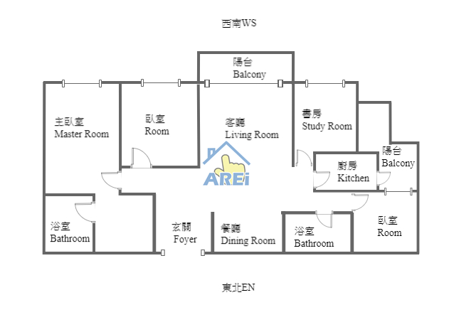 帝門美術館第一排遠山綠景3+1房雙平車