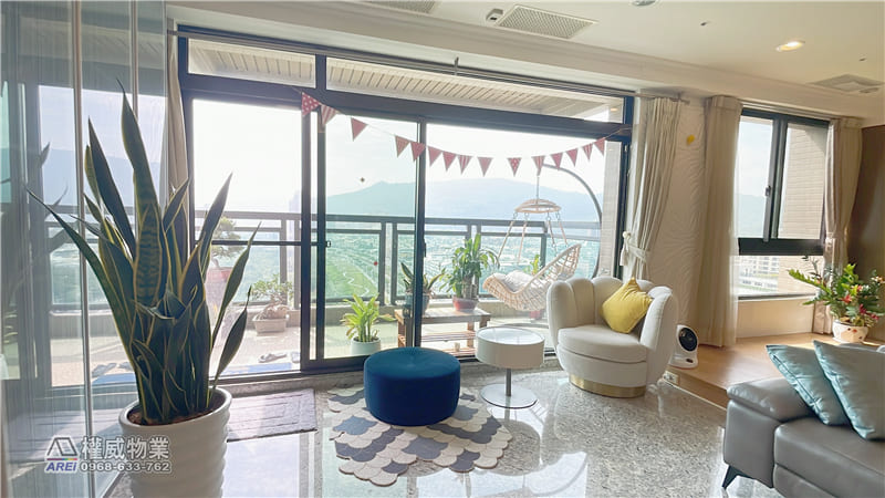 帝門美術館第一排遠山綠景3+1房雙平車