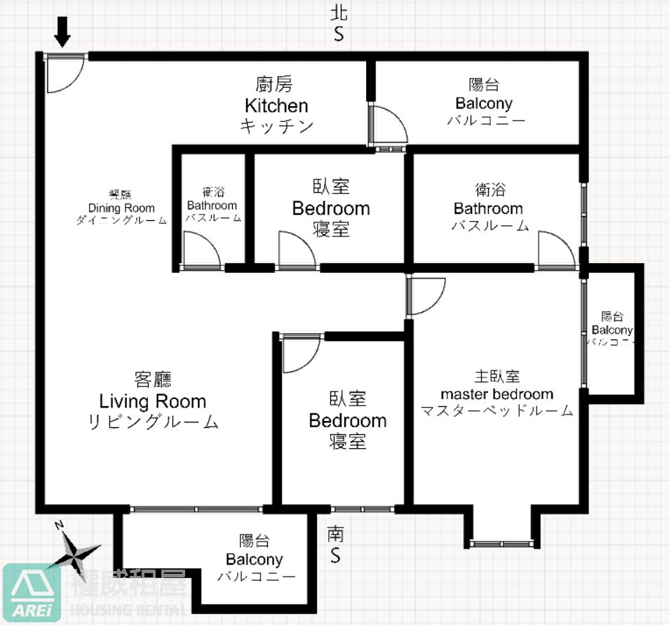 籬仔內公園勤見築全新空屋三房+平車