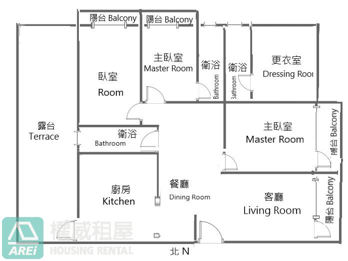 美術皇居典雅大露臺3房3衛雙平車