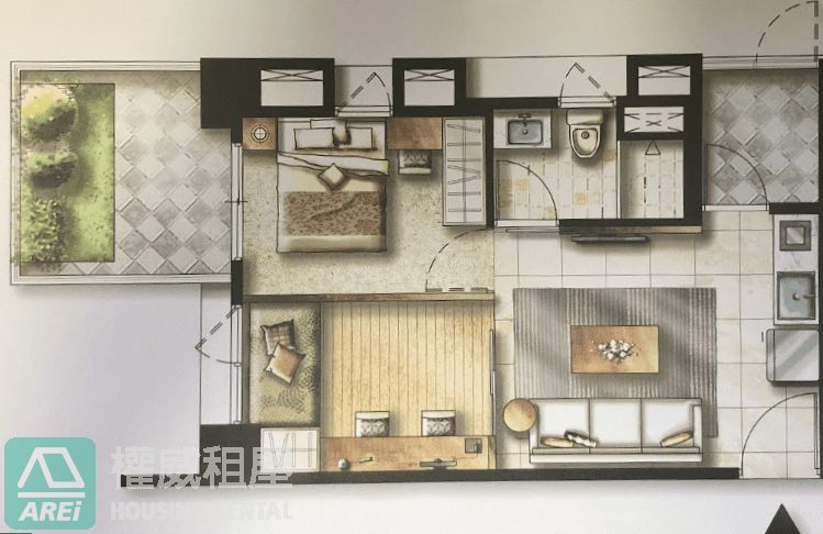 漢神巨蛋MRT I-Home5日系清新2房J