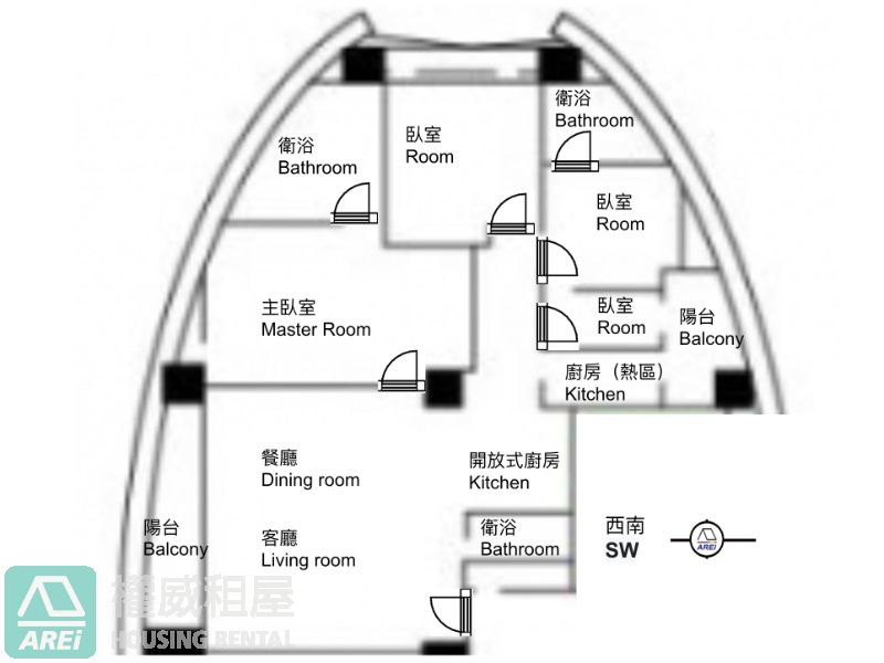 建築園冶獎-澄清湖圓山硯4房平車