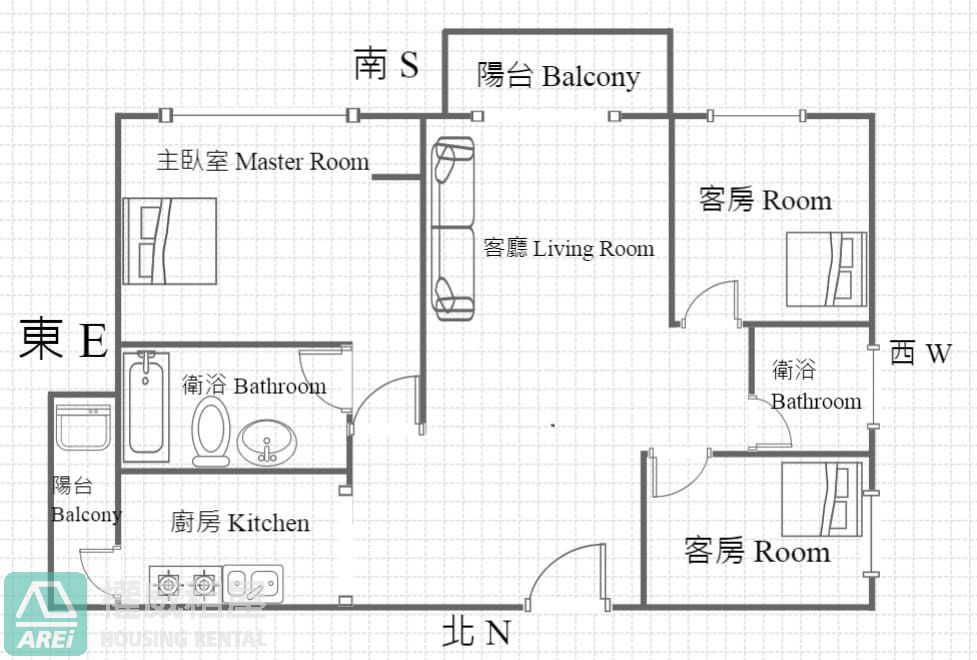 五甲商圈MRT永信哲林優質三房平車