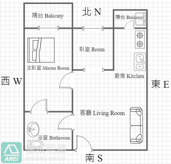 三塊厝｜太普明日站｜日系無印風2房