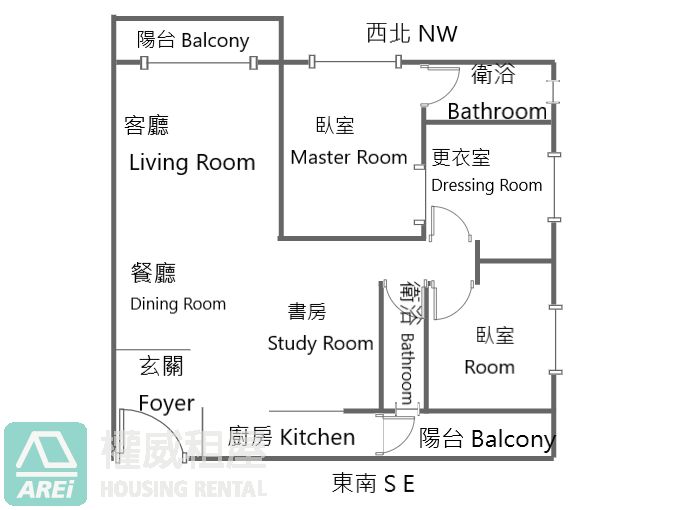 🏙️高鐵MRT 耀嵩豐高樓平車・質感2房+更衣間