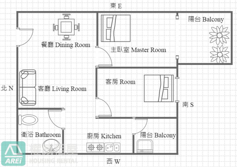都會公園MRT白易居時尚二房平車