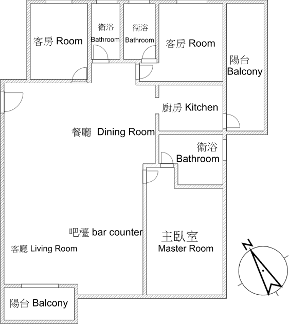 美術館帝門首排超美綠景-3+1房-雙套房+雙平車