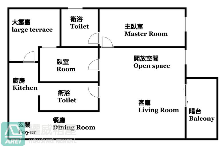 鳳山華友聯森之道稀有2+1房大露臺平車(可租補)
