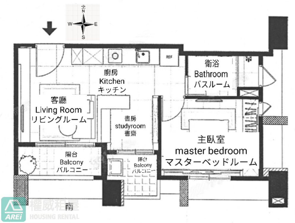 美麗島MRT銳揚YES雙捷運精品1+1房(可租屋補助)