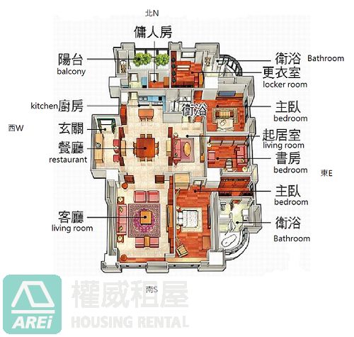 愛河凱悅景觀四房雙主臥平車