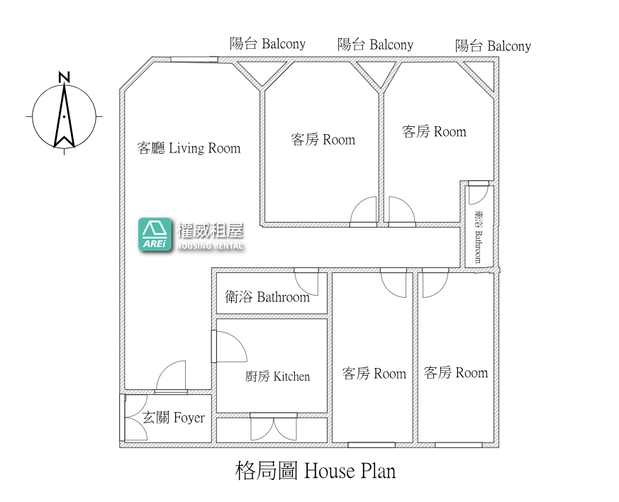 近美術館美國學校全新翻修輕豪宅四房四陽台