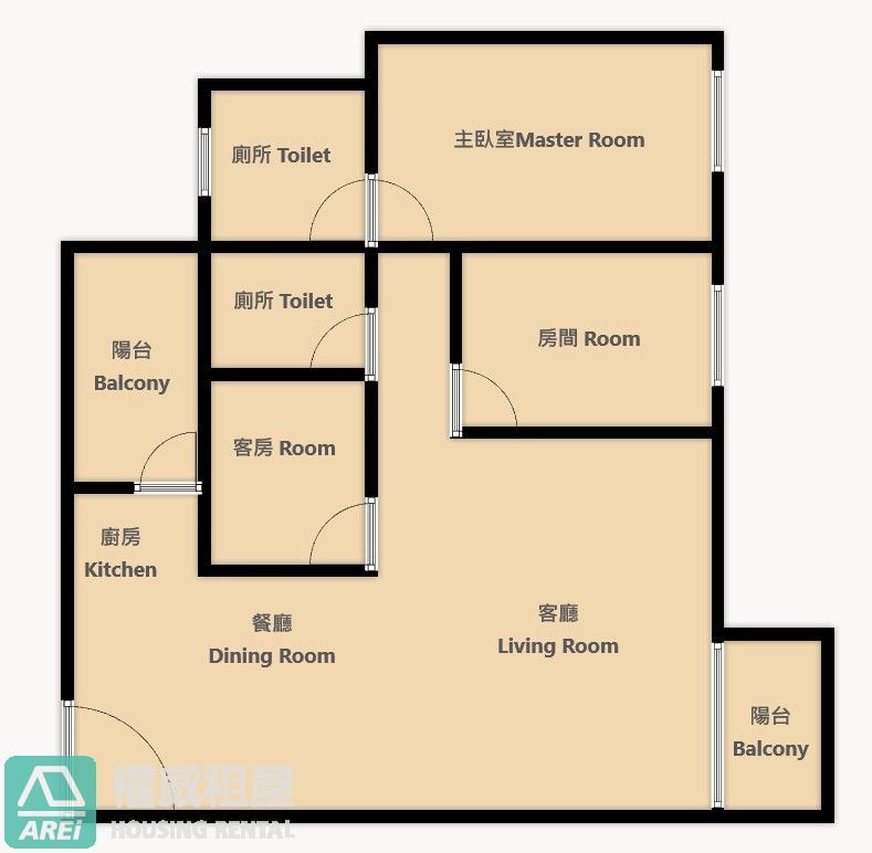 近藍田路PARK ONE全新採光三房平車(空屋)