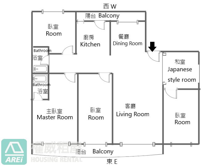 近後驛高醫翰軒大廈大4房可租補