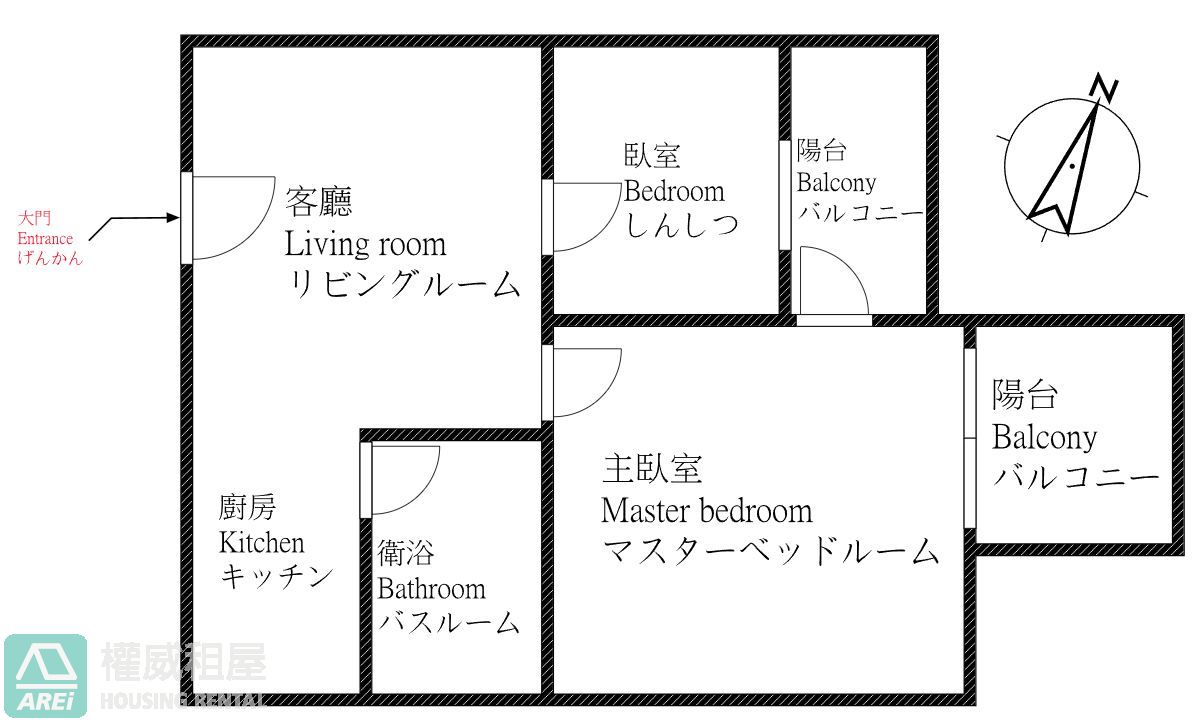 C35輕軌凱旋武昌|上文化|全新兩房空屋大陽台｜家俱電可議