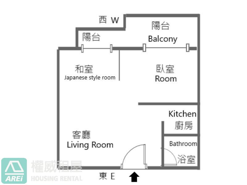 美術白天鵝全新1房+1和室收納平車泳池