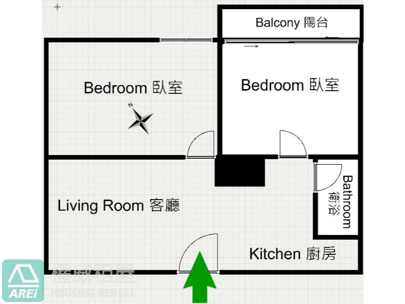 R14巨蛋商圈｜博愛香榭｜都市景觀宅2房｜可租補