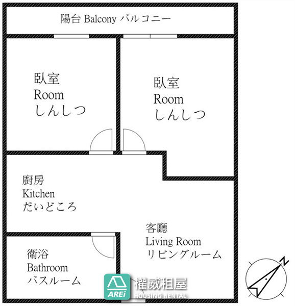 高醫郡都當代高樓層無印風美兩房
