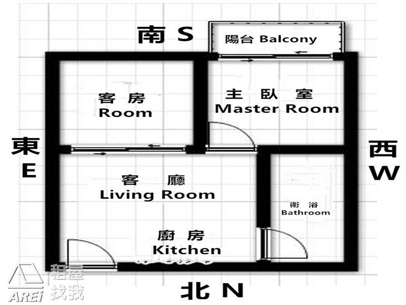 R14漢神巨蛋｜F1現代風溫馨2房