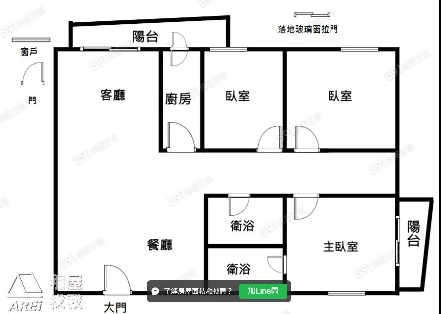 近岡山捷運勵志新城四房平車