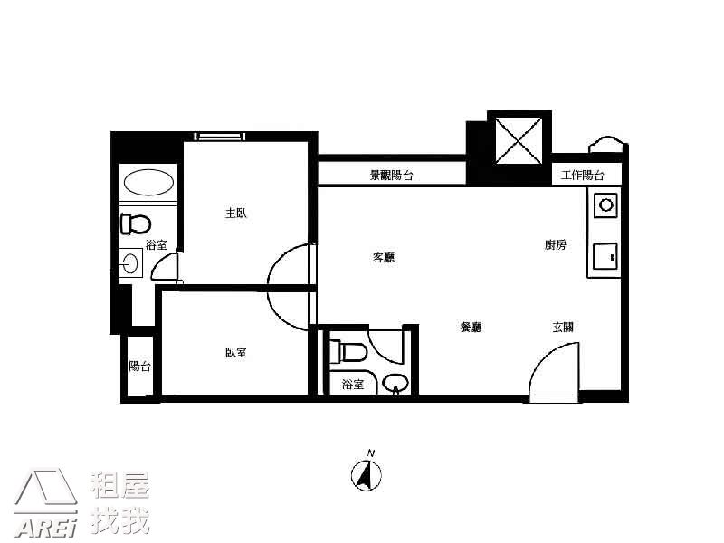桂田磐古 台積電精品豪宅 飯店式管理 2房2衛