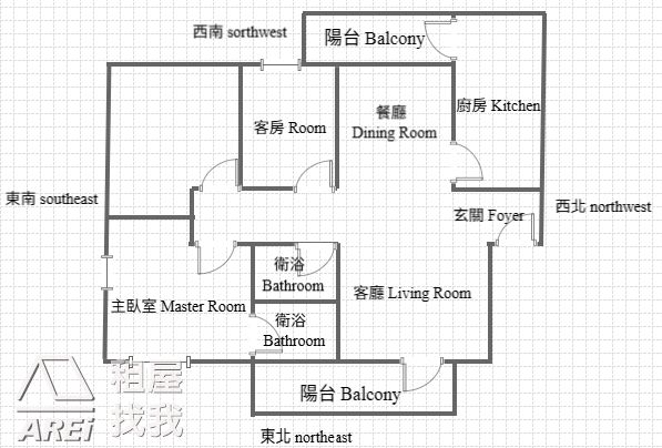 內惟|兩房兩衛前後陽台健身公寓