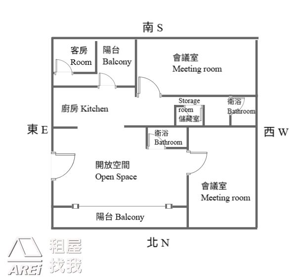 美術館特區｜皇苑御桂園林｜寬敞明亮辦公空間