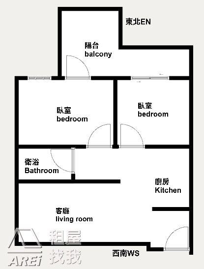 中央公園MRT民生臻愛全新空屋2房