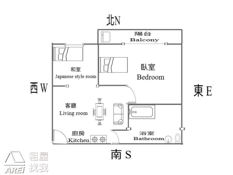 聯上F1|瑞豐巨蛋MRT|現代美2房平車