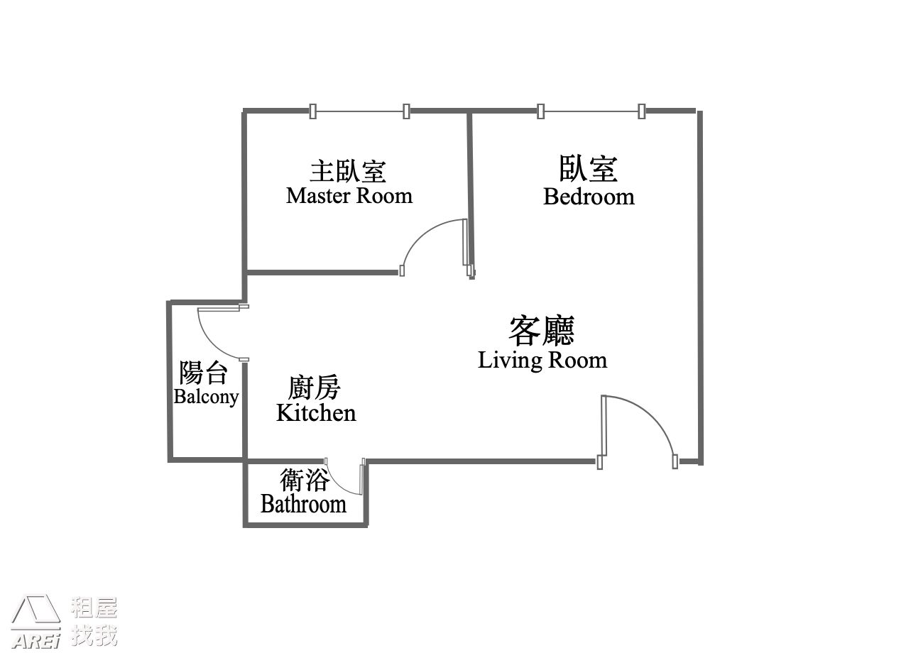 采翔天｜兩房空間｜鬧中取靜｜可租補