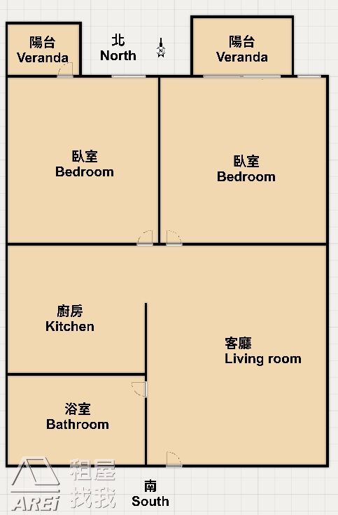 愛情河左岸｜全新溫馨兩房｜收納空間多