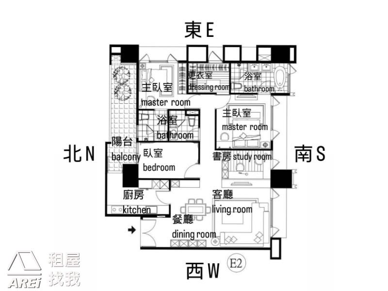 美術館｜美術皇居｜泳池明亮3+1房平車