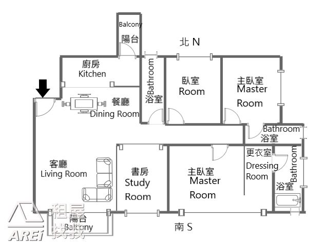 🏡美術館|鳳凰會名宅3+1雙主臥平車泳池