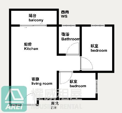高雄大學｜觀雲3｜採光2房大平車｜可租補