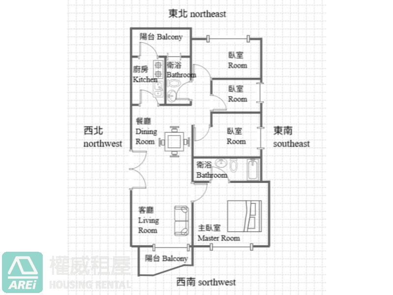 生態園區｜京城大苑｜溫潤木質調4房平車