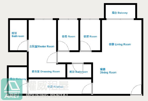 亞灣和陸寓邸高樓層全新空屋3房平車