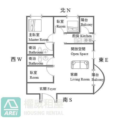 R14巨蛋商圈｜琉璃坊｜全新裝潢3房車位明亮宅