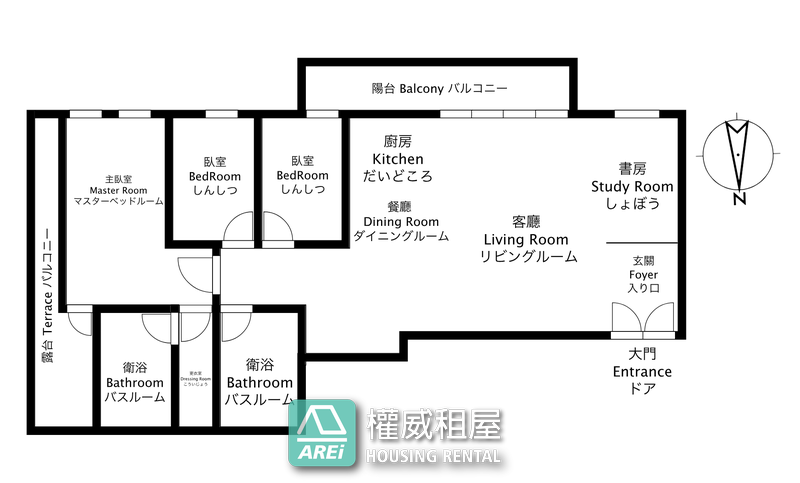 國王一號院泳池宅｜文化中心｜3+1房平車｜寬敞客廳＋大露台